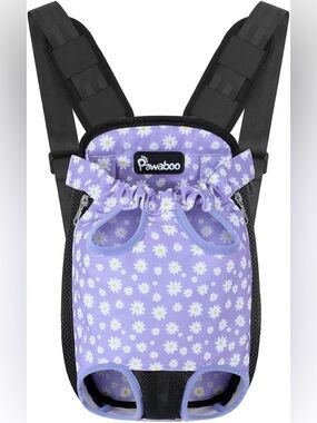 NWT Pawaboo Adjustable Dog Carrier BackpacK Pet Front Cat Travel Bag Dog  purple
